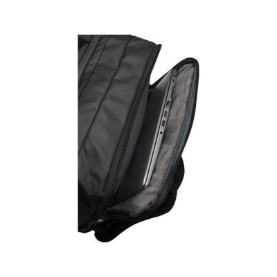 Expedition Pro расширяемый рюкзак для ноутбука из переработанных материалов по стандарту GRS,17 дюймов, объемом 35 л - сплошной черный-5