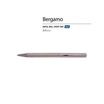Ручка металлическая шариковая Bergamo, сталь-1