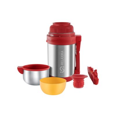 Термос универсальный (для еды и напитков) Relaxika 201, 1000 мл, стальной-8