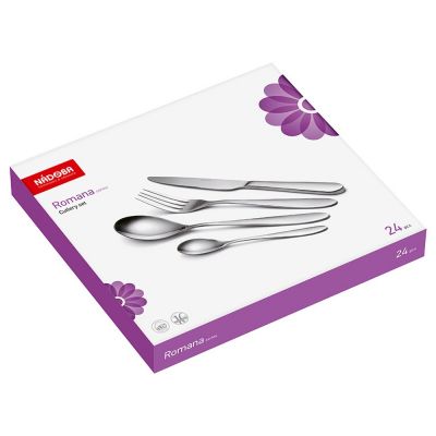 Набор столовых приборов, 24 предмета, NADOBA, серия ROMANA-3