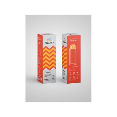 Термос Relaxika 102, 2 чашки, 1000 мл, стальной-20