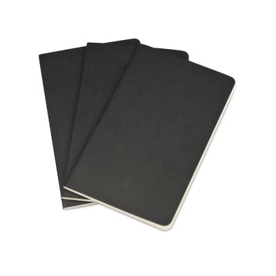 Записная книжка Moleskine Cahier (нелинованный, 3 шт.), Large (13х21см), черный-0