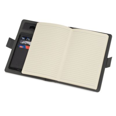 Органайзер с беспроводной зарядкой 5000 mAh Powernote, темно-серый-3