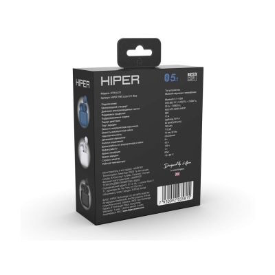 Беспроводные наушники HIPER TWS Lazo X11 Blue (HTW-LX11) Bluetooth 5.3 гарнитура, Синий-2