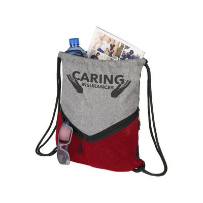 Спортивный рюкзак-мешок, серый/красный-3