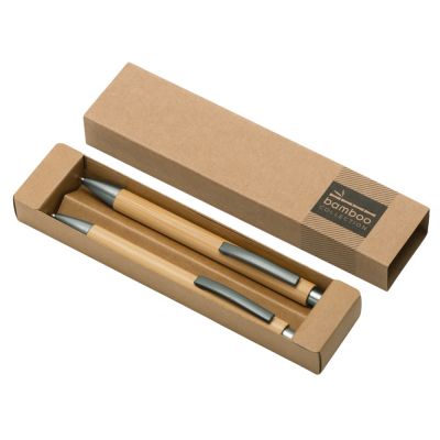 Набор ручка и механический карандаш Tender bamboo, натуральный-4