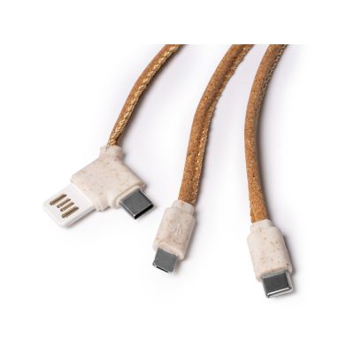 Зарядный кабель 5-в-1 Sevek, натуральный-2