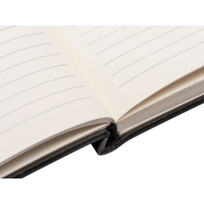 Бизнес блокнот А5 Monoi с клапаном, твердая обложка, 128 листов, черный-5