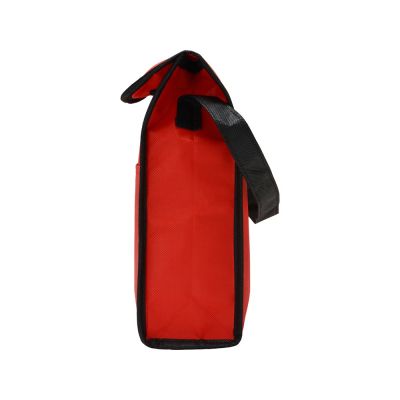 Сумка-холодильник Reviver на липучке из нетканого переработанного материала, красный-7