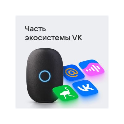 Умная колонка VK Капсула с голосовым помощником Марусей, черный-5