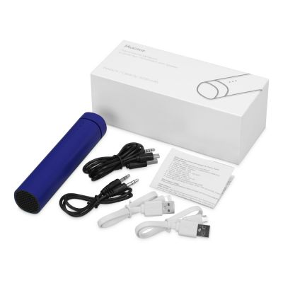 Портативное зарядное устройство Мьюзик, 5200 mAh, синий-9
