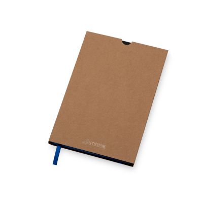 Бизнес блокнот Bossy с цветным срезом, твердая обложка, 128 листов, черный и синий-8