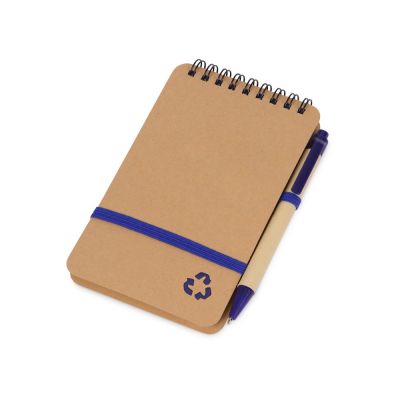 Набор канцелярский с блокнотом и ручкой Masai, 70 л. нелинованных, синий-0