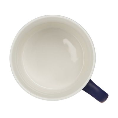 Матовая кружка Nancy 360 мл цветная снаружи, белая внутри, темно-синий-3