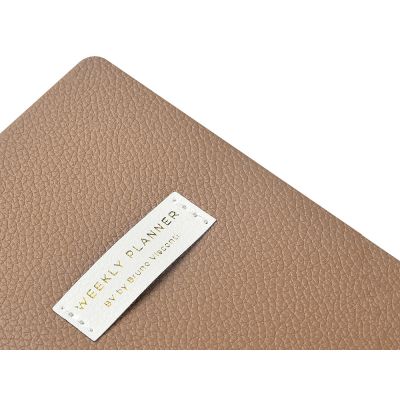 Еженедельник недатированный А6 Total beige с нашивкой, бежевый-2