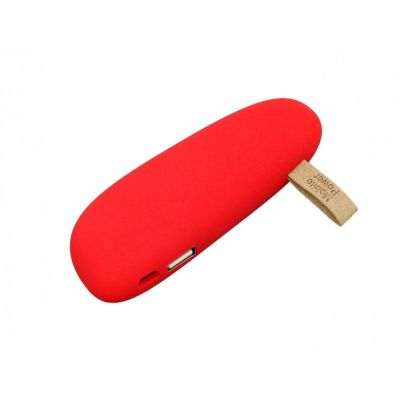 PB_Small_stone Универсальное зарядное устройство power bank в форме камня. 2600MAH. Красный-0