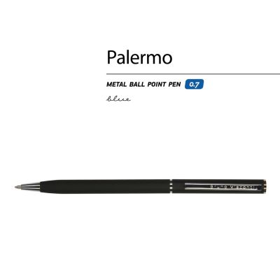 Ручка шариковая автоматическая BrunoVisconti® PALERMO цвет корпуса черный, soft-touch, 0.7 мм-1