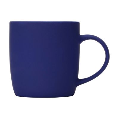 Кружка с покрытием soft-touch Dalgona, синяя-1