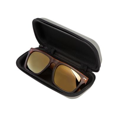 Очки из бамбука с зеркальными линзами Rockwood mirror, коричневый-3