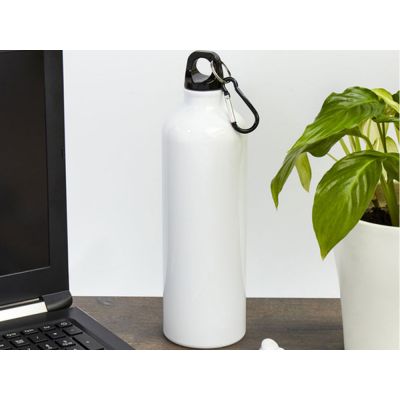 Бутылка для воды с карабином Oregon, объемом 770 мл, серебристый-4