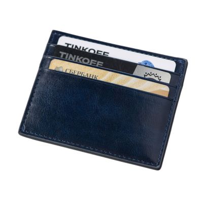 Картхолдер для 6 пластиковых карт с RFID-защитой Fabrizio, синий-1