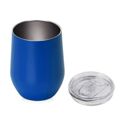 Вакуумная термокружка Sense, непротекаемая крышка, синий-1