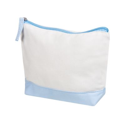 Косметичка хлопковая Cotton, белый/голубой-1