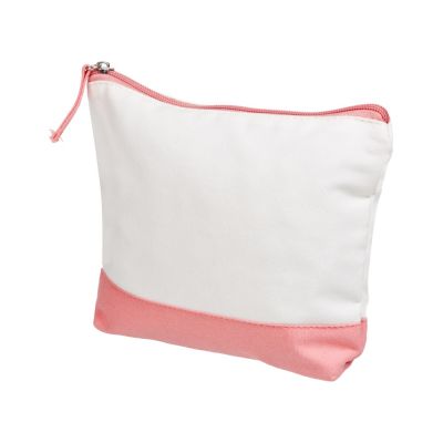 Косметичка хлопковая Cotton, белый/пыльно-розовый-1