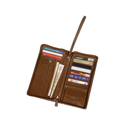 Трэвел-портмоне, коричневый-1