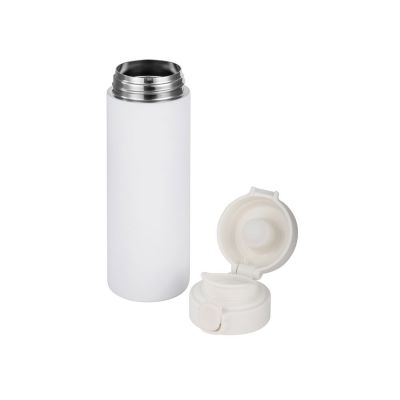 Вакуумная термокружка Waterline c кнопкой Guard, 400 мл, белый-1