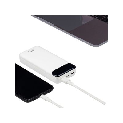 RIVACASE VA2280 (20000mAh) с дисплеем, белый, внешний аккумулятор /24-14