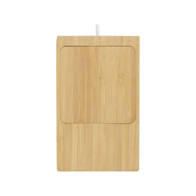 Беспроводное зарядное устройство из бамбука Jetty, 10 Вт, натуральный-5
