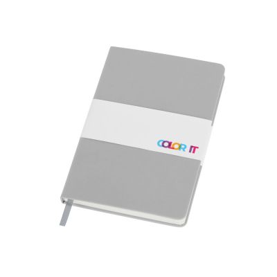 Бизнес-блокнот C2 софт-тач, твердая обложка, 128 листов, серый-5