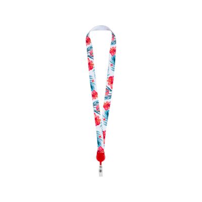 Ланъярд 2 см с ретрактором, красный-1