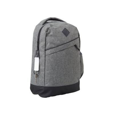 Брелок-ремувка Carabinier из ткани с вставкой из экокожи и карабином, белый-2