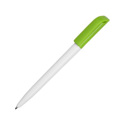 Ручка пластиковая шариковая Миллениум Color CLP, белый/зеленое яблоко-0
