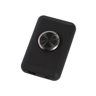 Магнитный беспроводной внешний аккумулятор MagnetIQ, 5000 mah, 10 W, черный-1