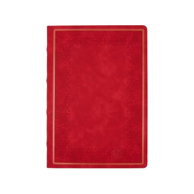 Ежедневник недатированный А4 Royal, красный с бронзовым срезом-1