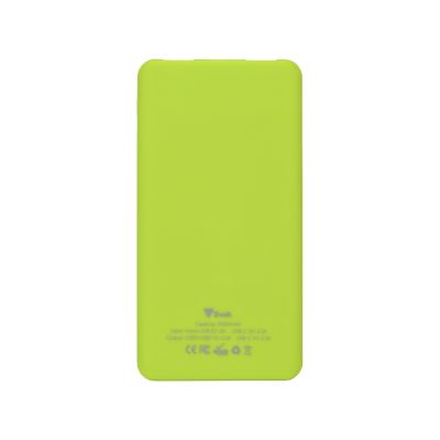 Портативное зарядное устройство Reserve с USB Type-C, 5000 mAh, зеленое яблоко-2