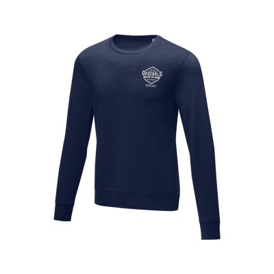 Мужской свитер Zenon с круглым вырезом, темно-синий-5