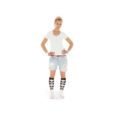 Футболка Heavy Super Club 2.0 женская с V-образным вырезом, белый-6