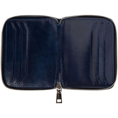 Картхолдер на молнии для 8 пластиковых карт с RFID защитой Fabrizio, синий-3
