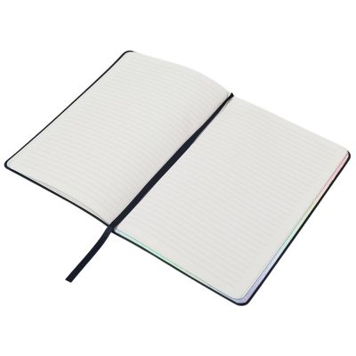 Блокнот А5 в гибкой обложке Fellini с голографическим срезом, темно-синий-4