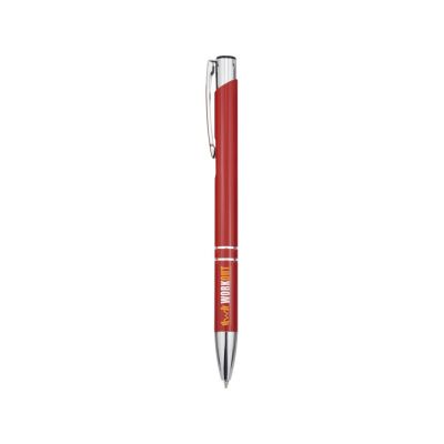 Шариковая ручка Moneta из переработанного алюминия - Красный-4