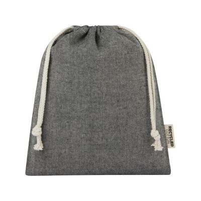 Средняя подарочная сумка Pheebs объемом 1,5 л из хлопка плотностью 150 г/м2, черный-1