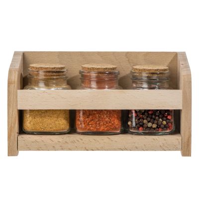 Набор Delicio из трех специй в подставке из бука-1