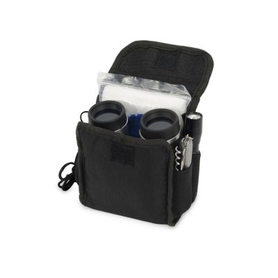 Набор путешественника: бинокль 4х30, мультиинструмент, фонарь, компас, дождевик, салфетка-0