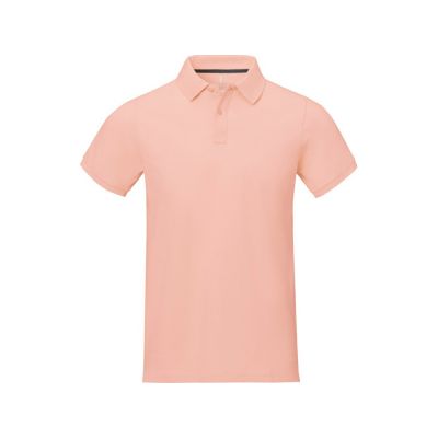 Calgary мужская рубашка-поло с коротким рукавом, pale blush pink-1