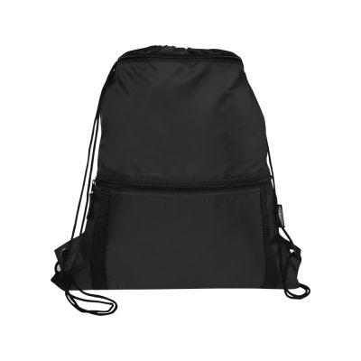 Изолированная сумка со шнурком Adventure объемом 9 л из переработанных материалов, соответствующих стандарту GRS, черный-1