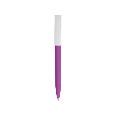 Ручка пластиковая soft-touch шариковая Zorro, фиолетовый/белый-1